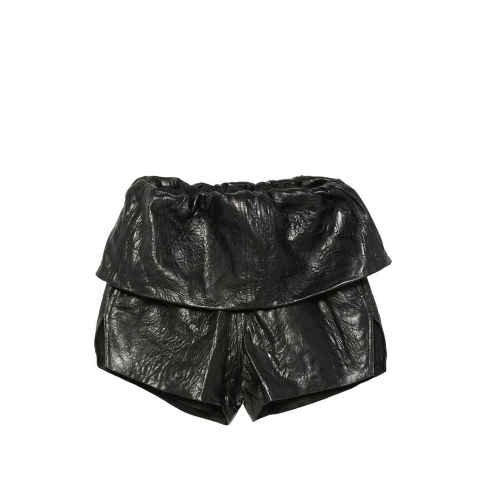 Rick Owens Black Shorts - Leather & Faux Leather Shorts Women